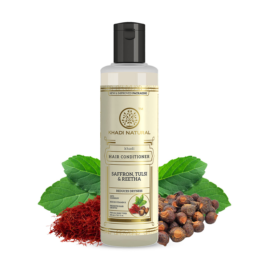 Khadi Natural Saffron Tulsi & Reetha Hair Conditioner - 210ml