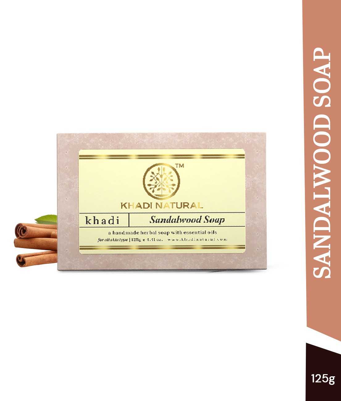 Khadi Natural Herbal Sandalwood Soap - 125gm