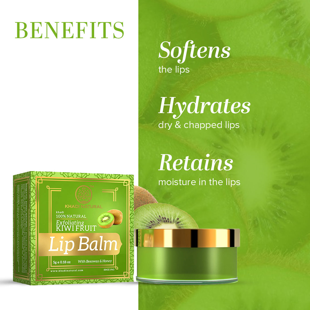 Khadi Natural Kiwi Fruit Lip Balm - 5gm