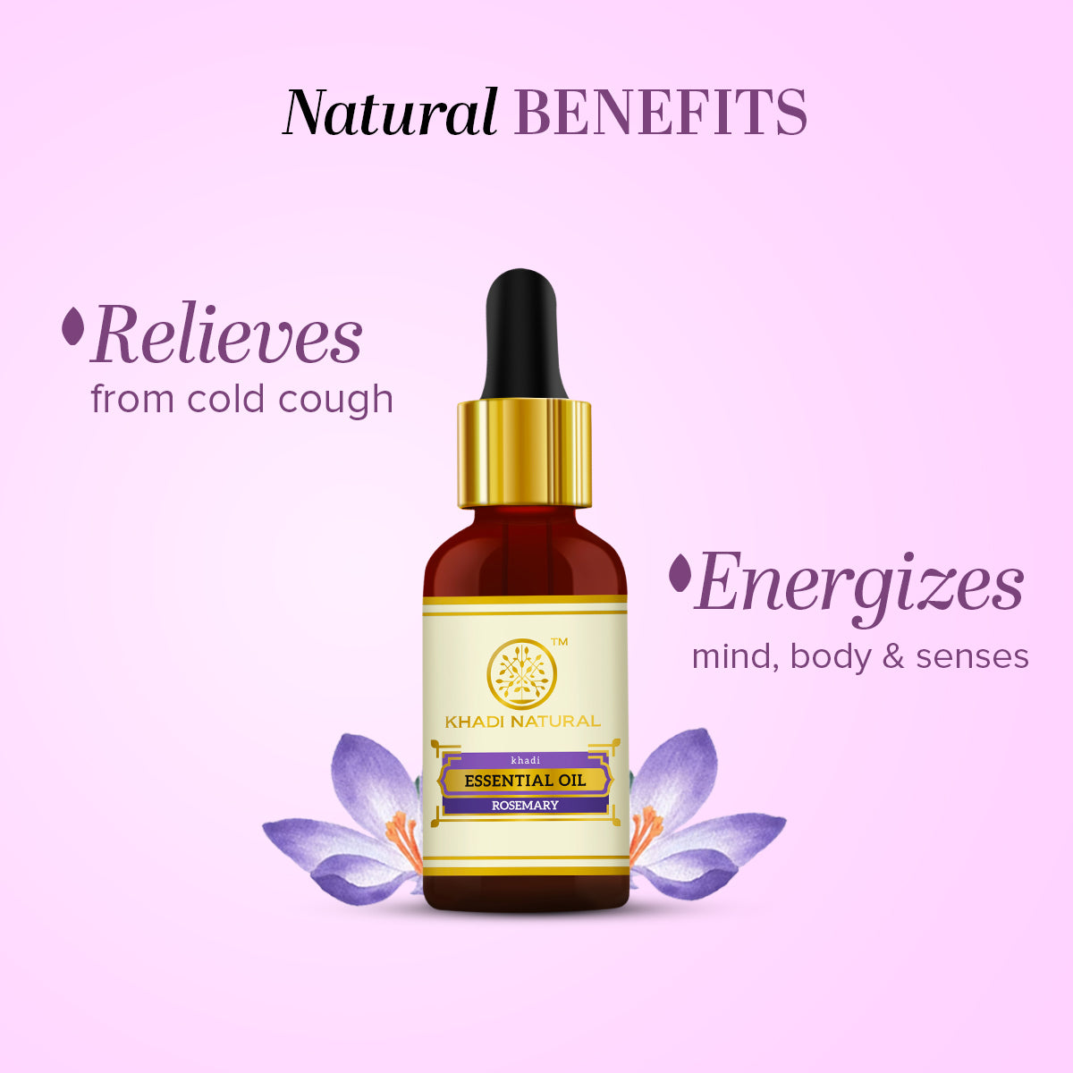 Khadi Natural Herbal Rosemary Essential Oil - 15ml