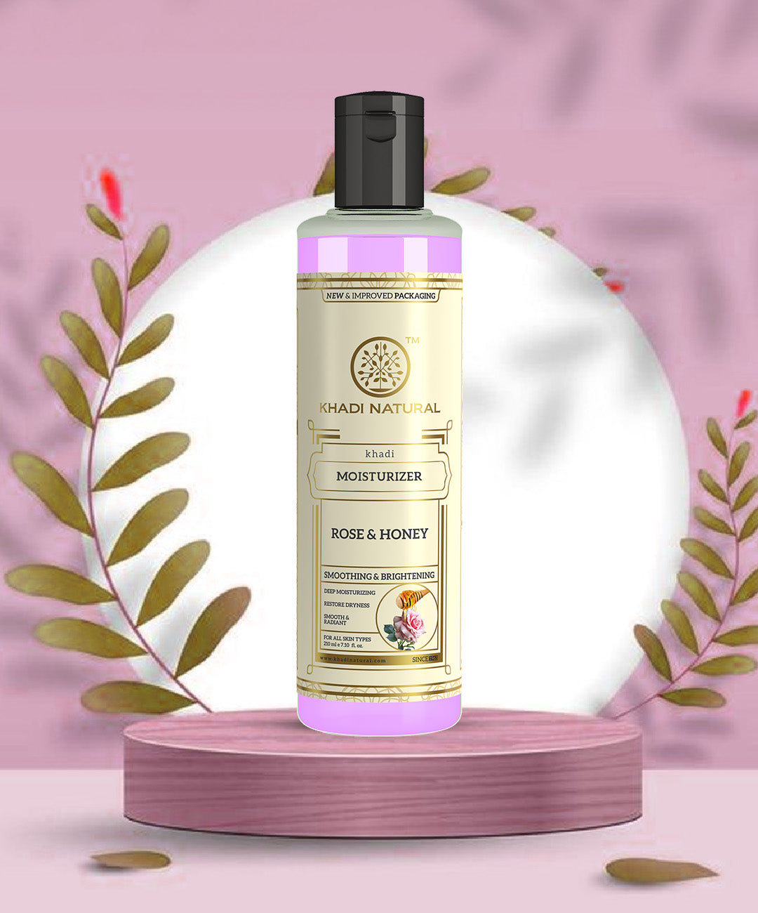 Khadi Natural Rose & Honey Moisturizer - 210ml