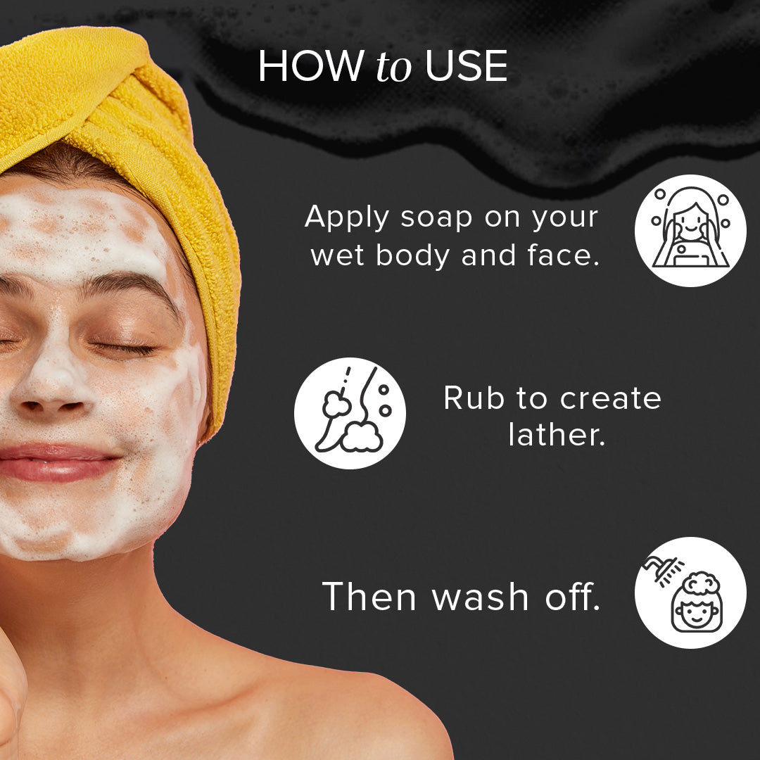 Khadi Natural Herbal Charcoal Soap Combo Pack Of 3 β 125gm Each