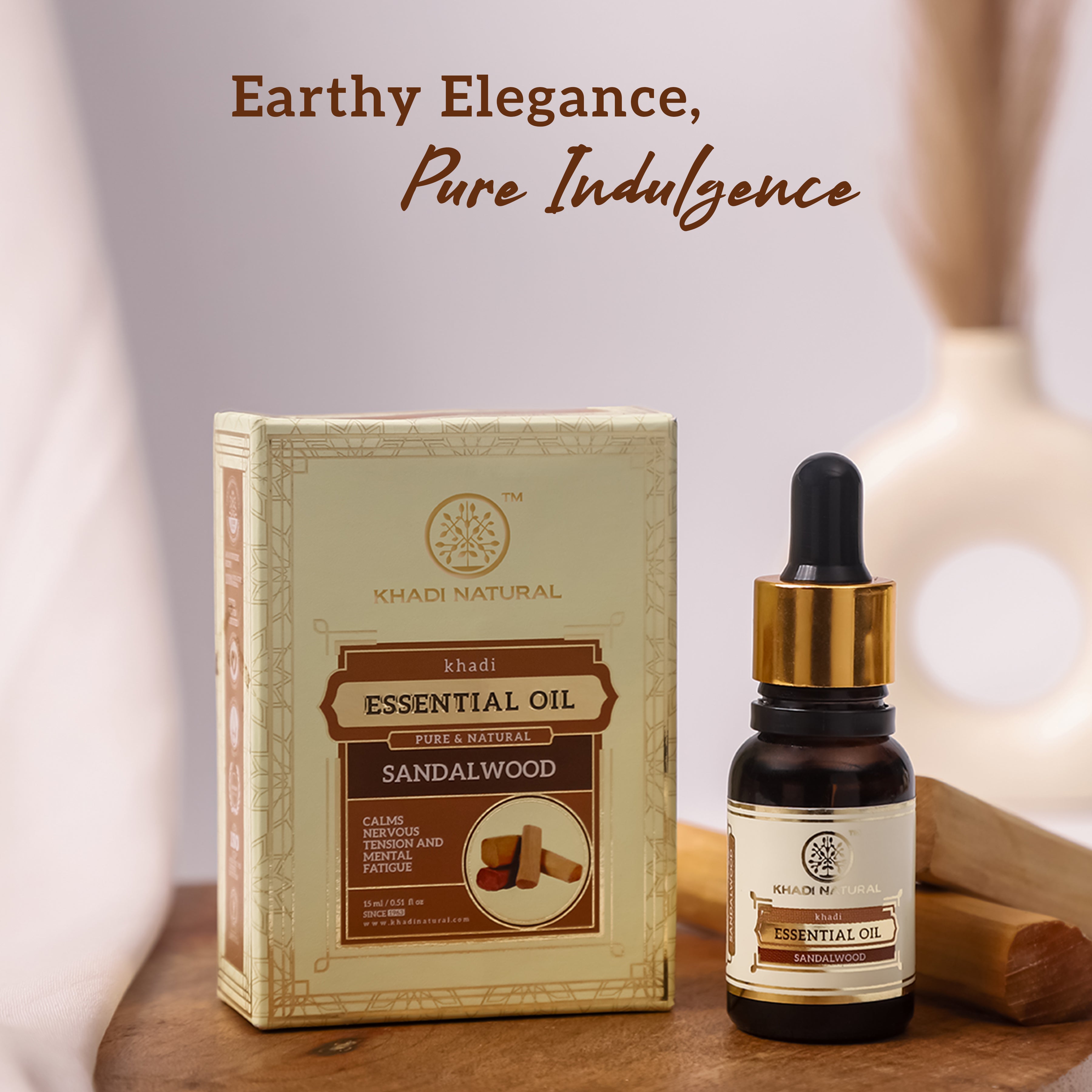 Khadi Natural Sandalwood - Pure Essential Oil - 15ml Sale