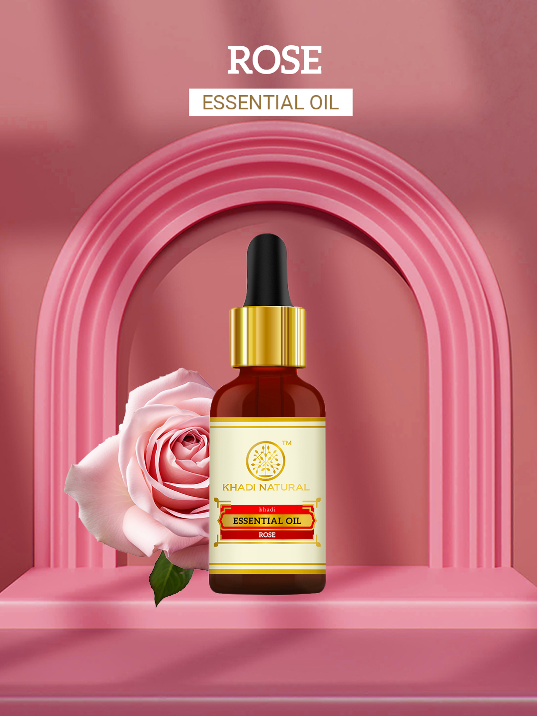 Khadi Natural Rose - Pure Essential Oil - 15ml Sale