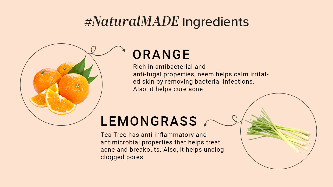 Khadi Natural Herbal Orange Lemongrass Hair Conditioner- SLS & Paraben Free - 210ml