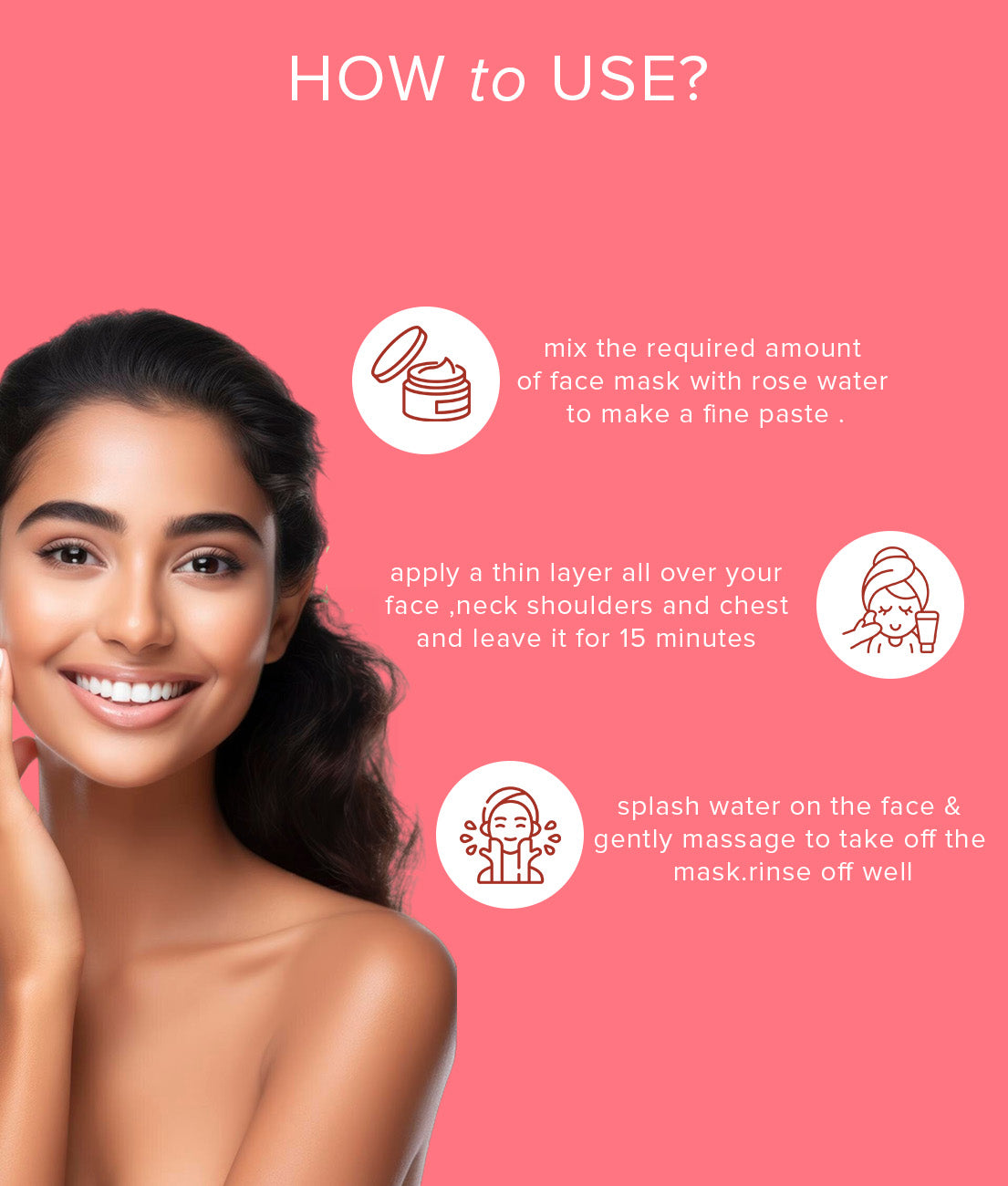 Khadi Natural Rose Face Mask - 50gm