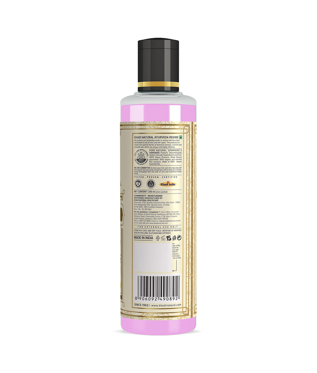 Khadi Natural Rose & Honey Moisturizer - 210ml