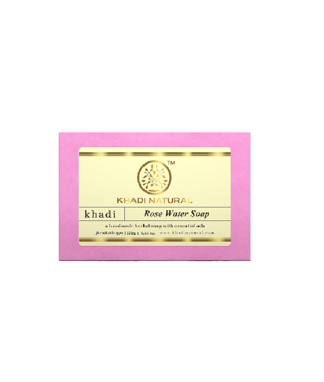 Khadi Natural Herbal Rose Water Soap - 125gm