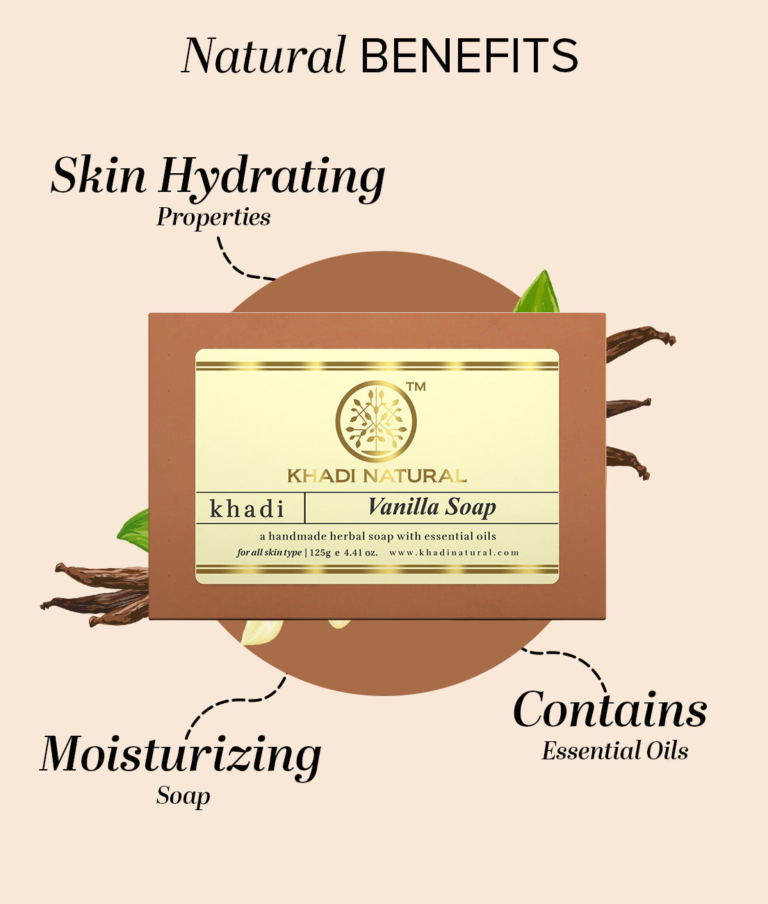 Khadi Natural Vanilla Soap - 125gm