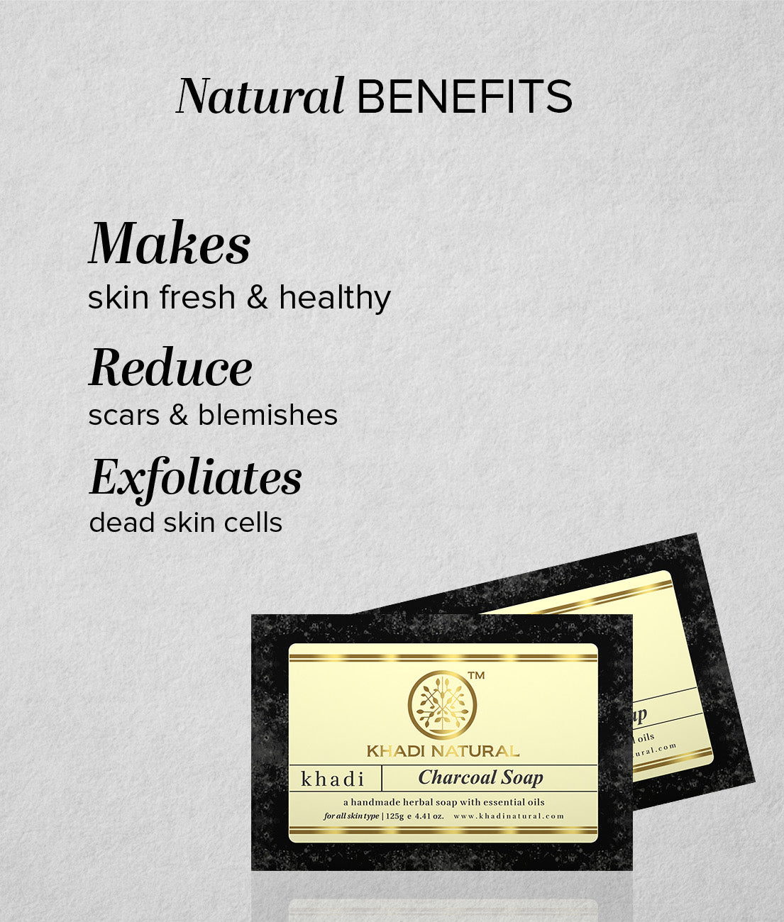 Khadi Natural Charcoal Soap - 125gm