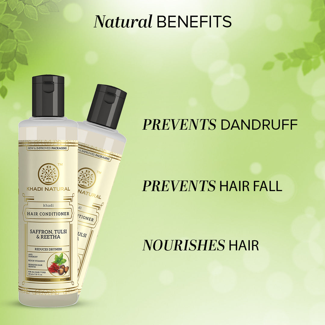 Khadi Natural Saffron Tulsi & Reetha Hair Conditioner - 210ml