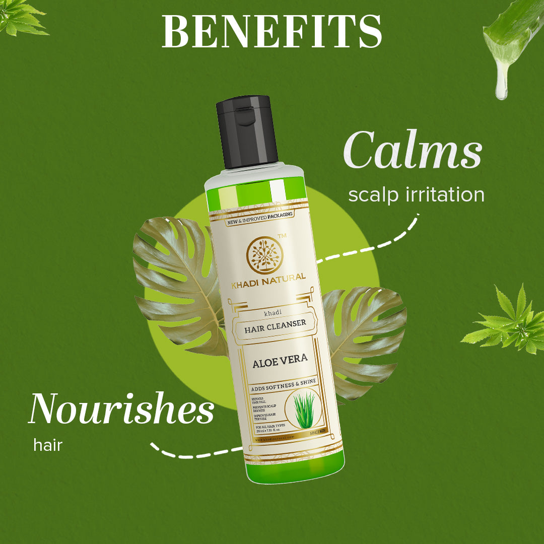 Khadi Natural Aloevera Hair Cleanser - 210ml