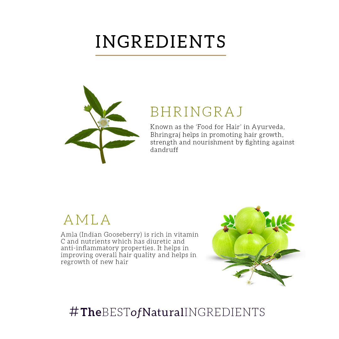 Khadi Natural Amla & Bhringraj Hair Oil - Mineral Oil, Silicones, Synthetic Fragrance Free - 200ml