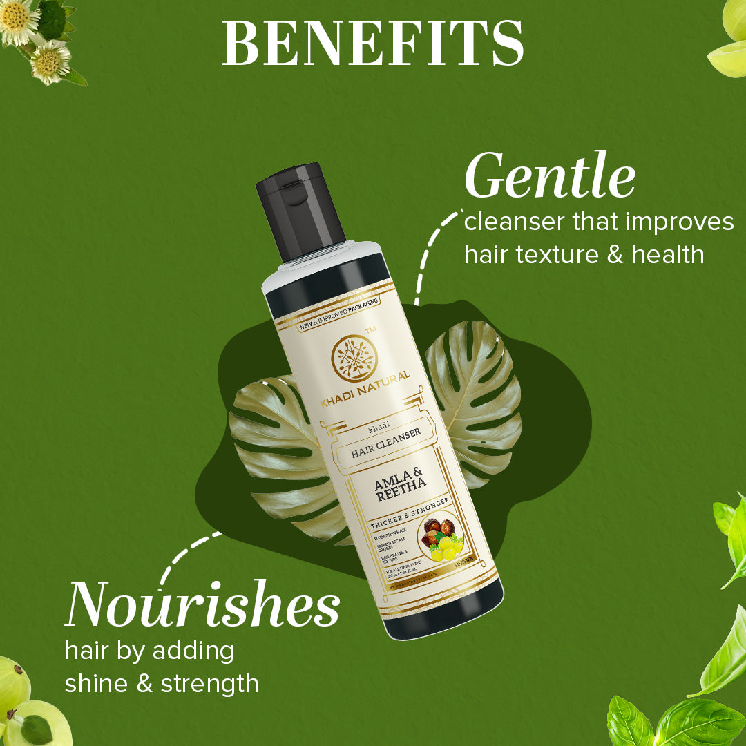 Khadi Natural Herbal Amla & Reetha Hair Cleanser - 210ml