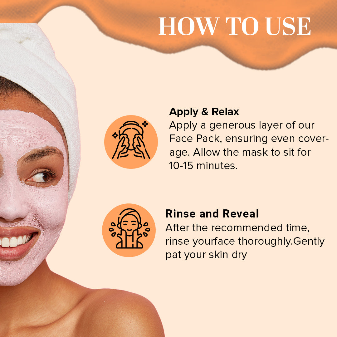 Khadi Natural Rose & Orange Face Pack - 50gm