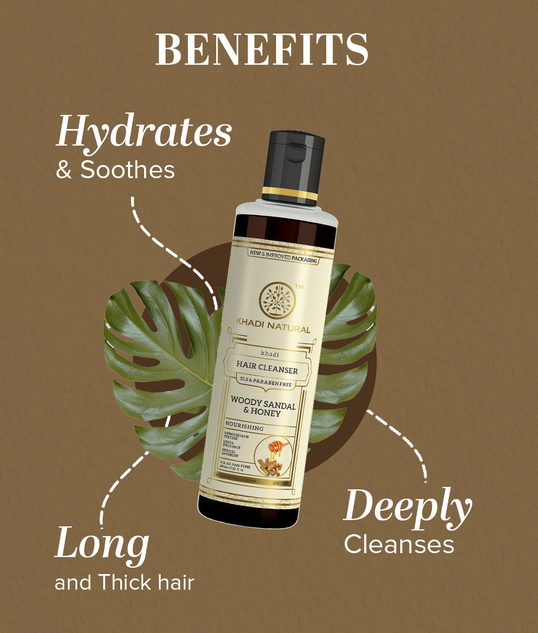Khadi Natural Woody Sandal & Honey Hair Cleanser SLS & Paraben Free - 210ml Sale