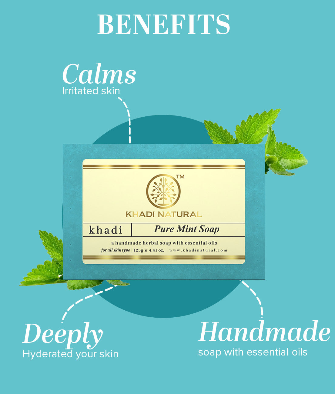 Khadi Natural Pure Mint Soap 125gm