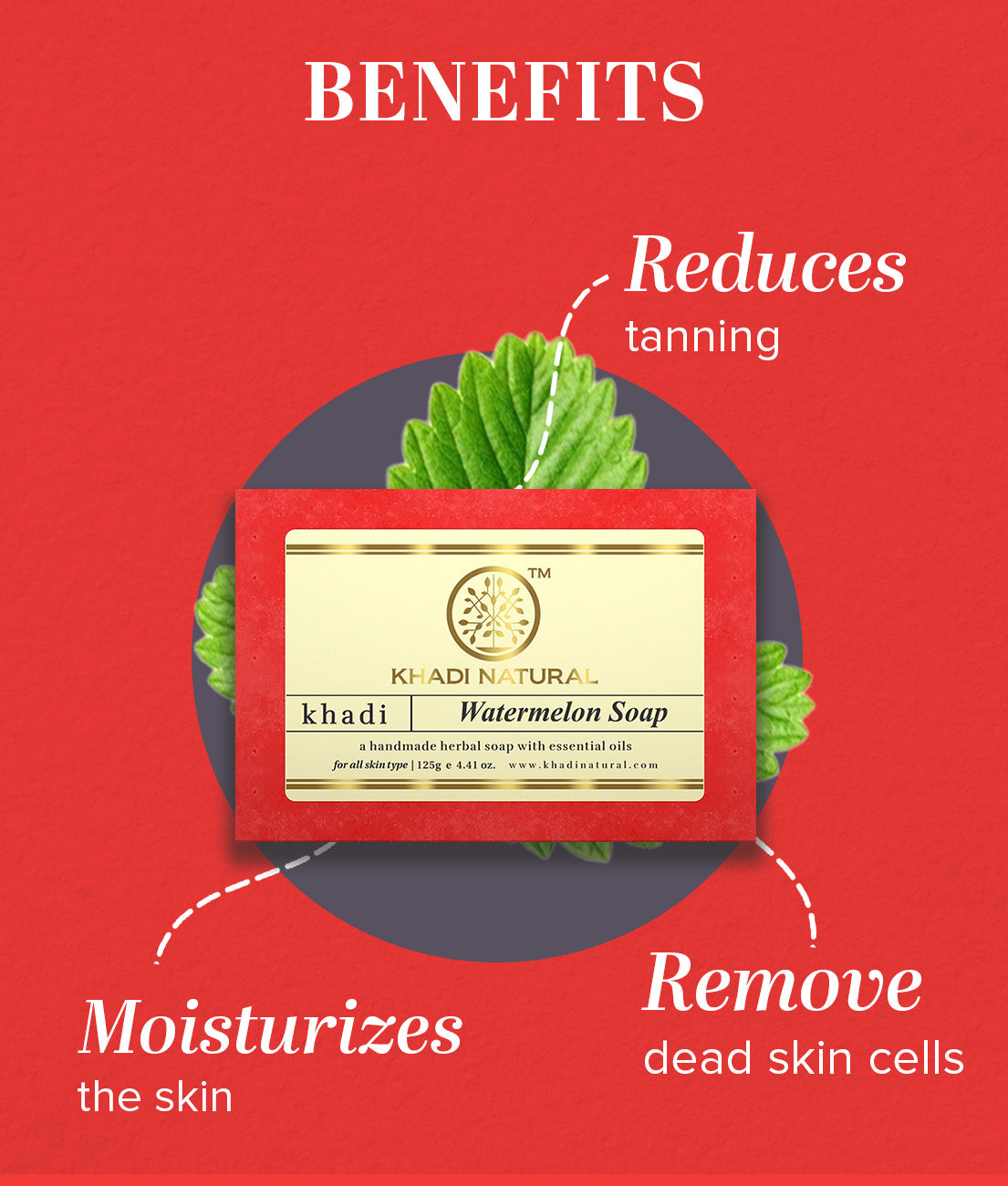 Khadi Natural Herbal Watermelon Soap - 125gm