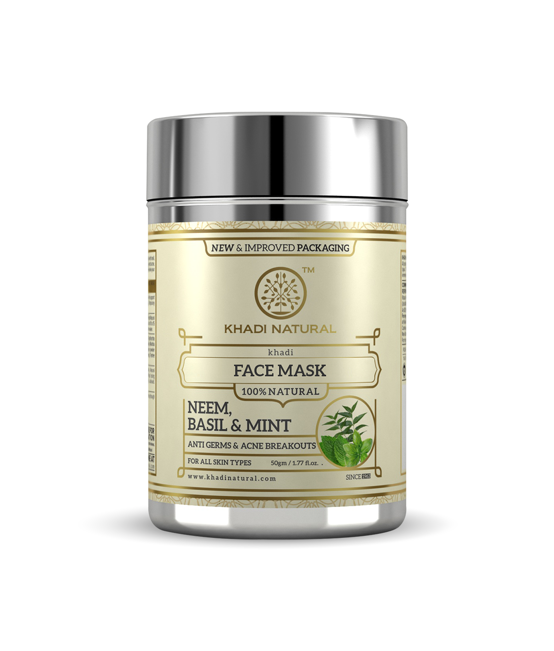 Khadi Natural Neem Basil & Mint Anti Acne Face Pack - 50gm