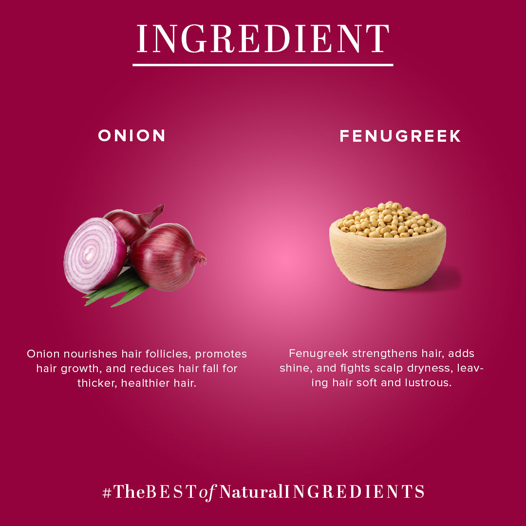 Khadi Natural Onion & Fenugreek Hair Cleanser- Paraben Free - 310ml