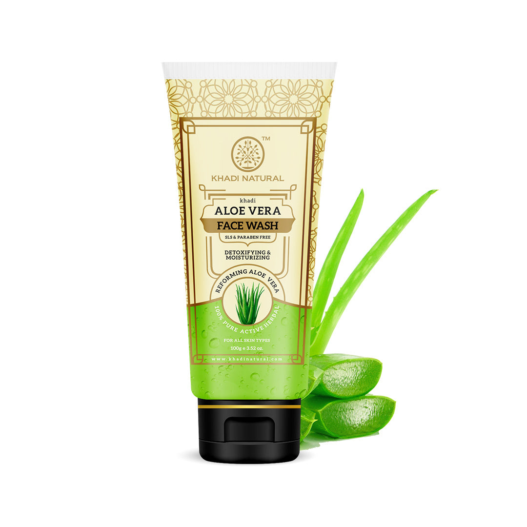 Khadi Natural Aloe Vera Face Wash SLS & Paraben Free - 100gm Sale