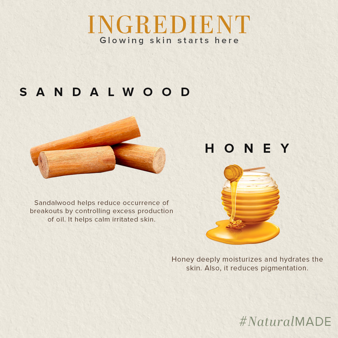 Khadi Natural Sandalwood & Honey Face Wash Combo Pack Of 2 - 210ml Each - Sale