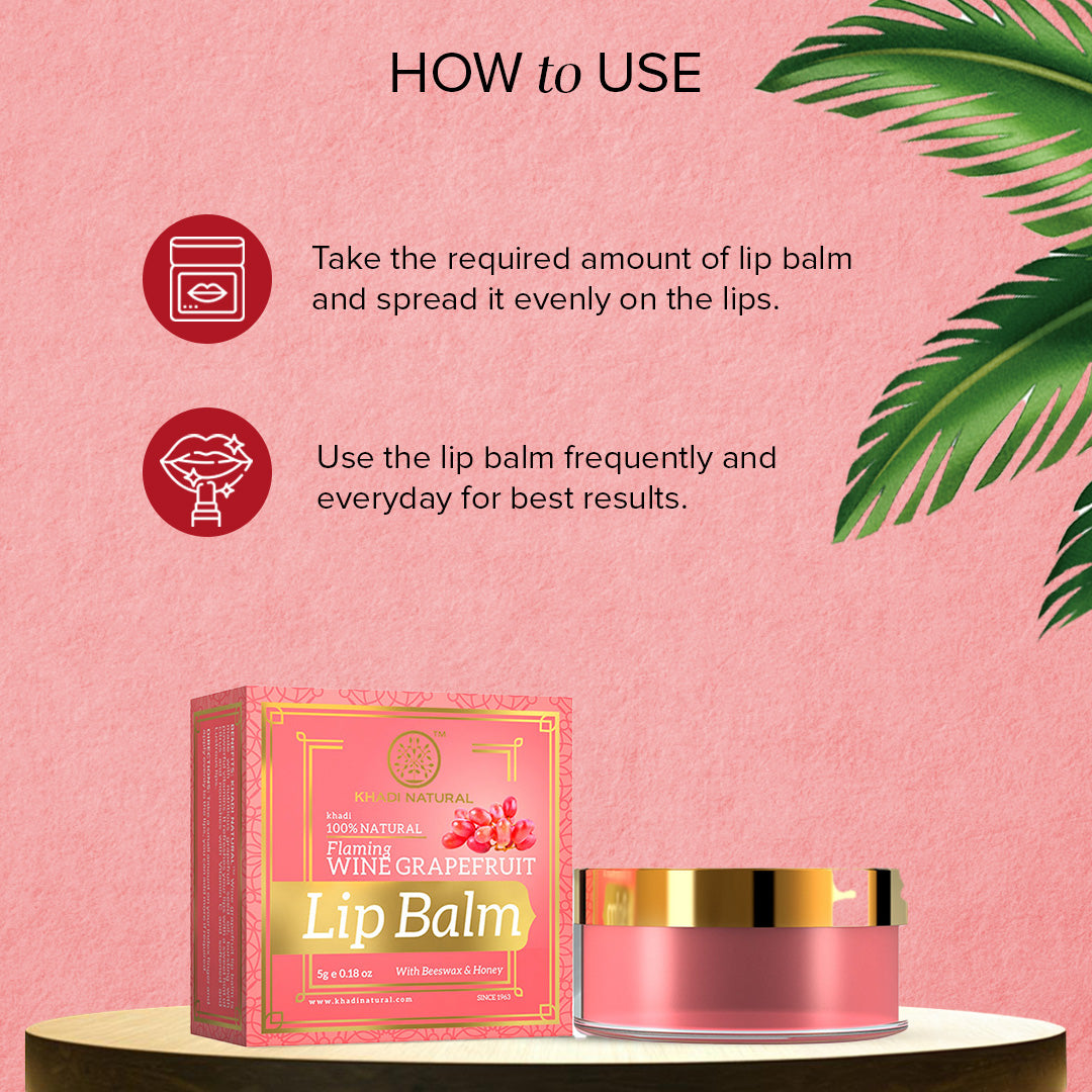 Khadi Natural Wine Grapefruit Lip Balm - 5gm