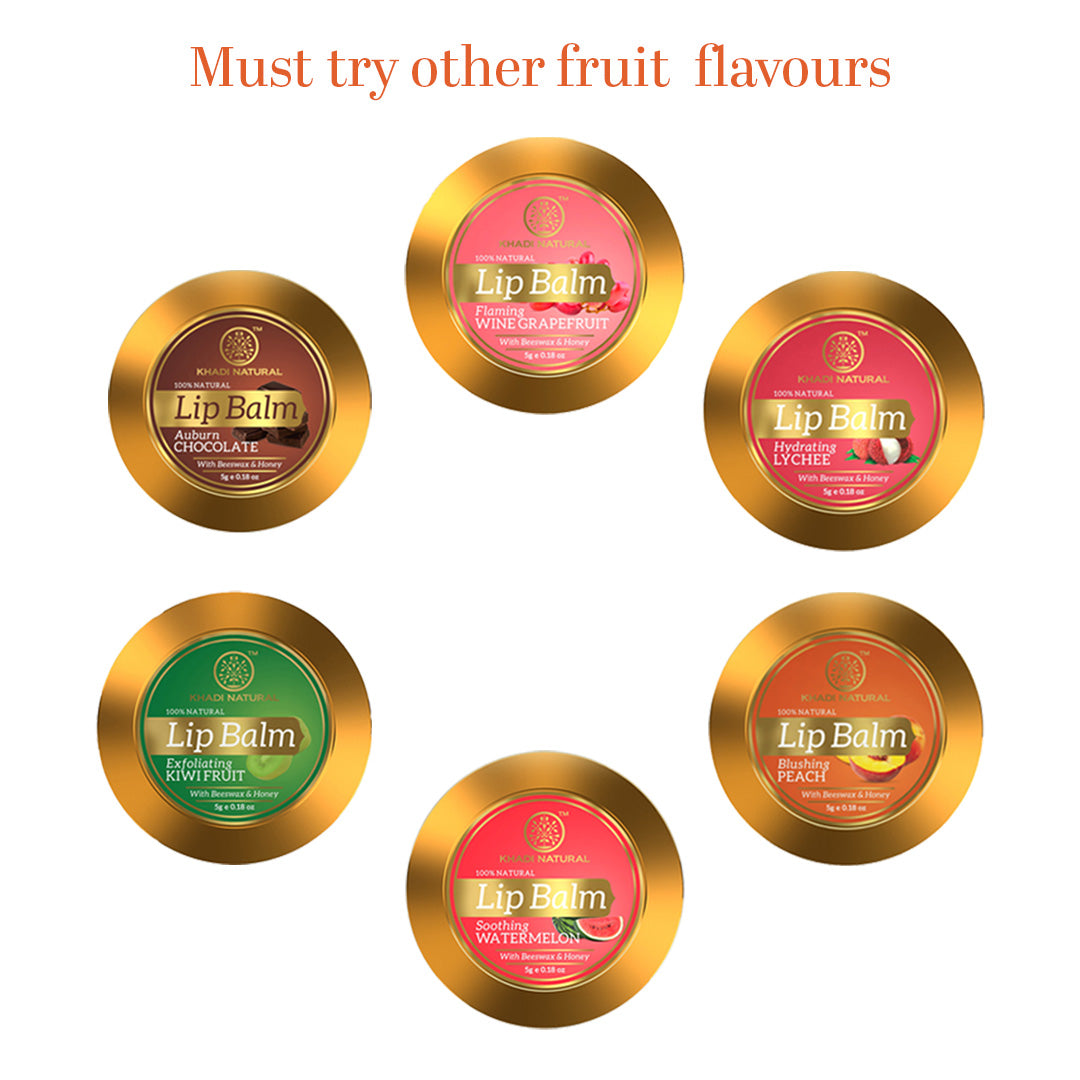 Khadi Natural Peach Lip Balm - 5gm