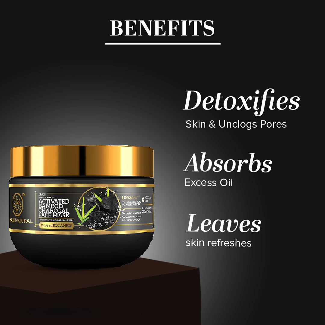 Khadi Natural Activated Bamboo Charcoal Face Mask - 200gm
