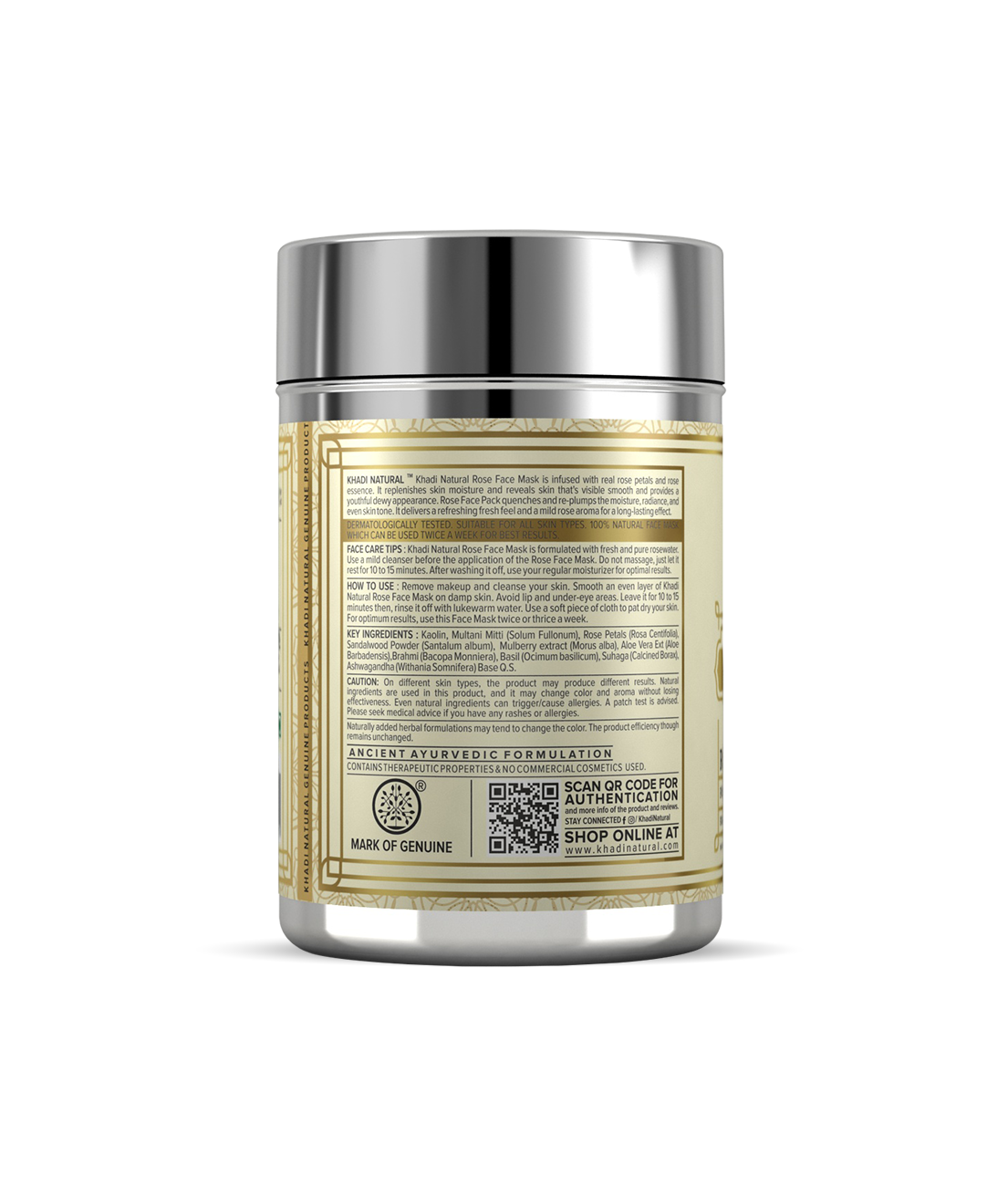 Khadi Natural Rose Face Mask - 50gm