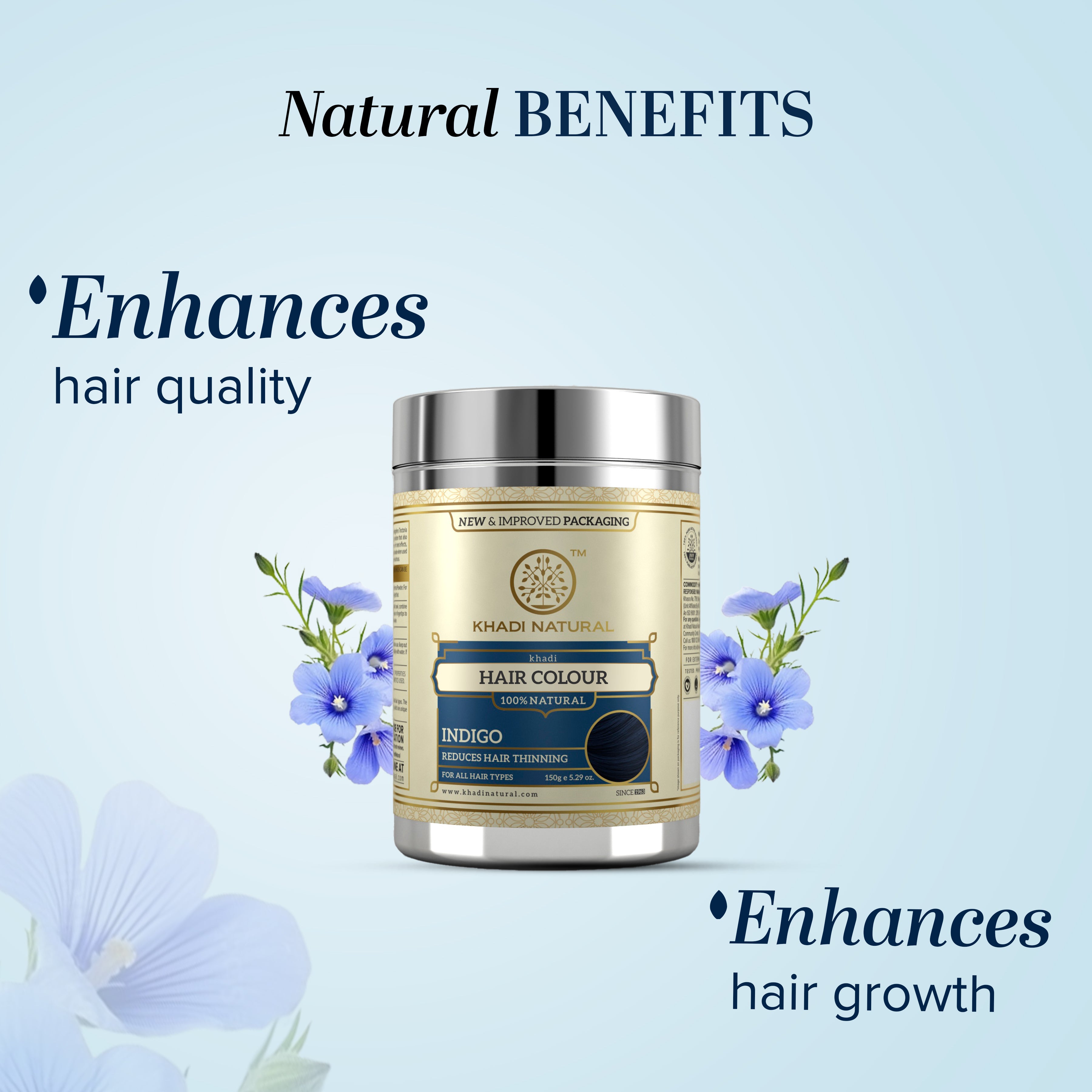 Khadi Natural Indigo Hair Color - 150gm