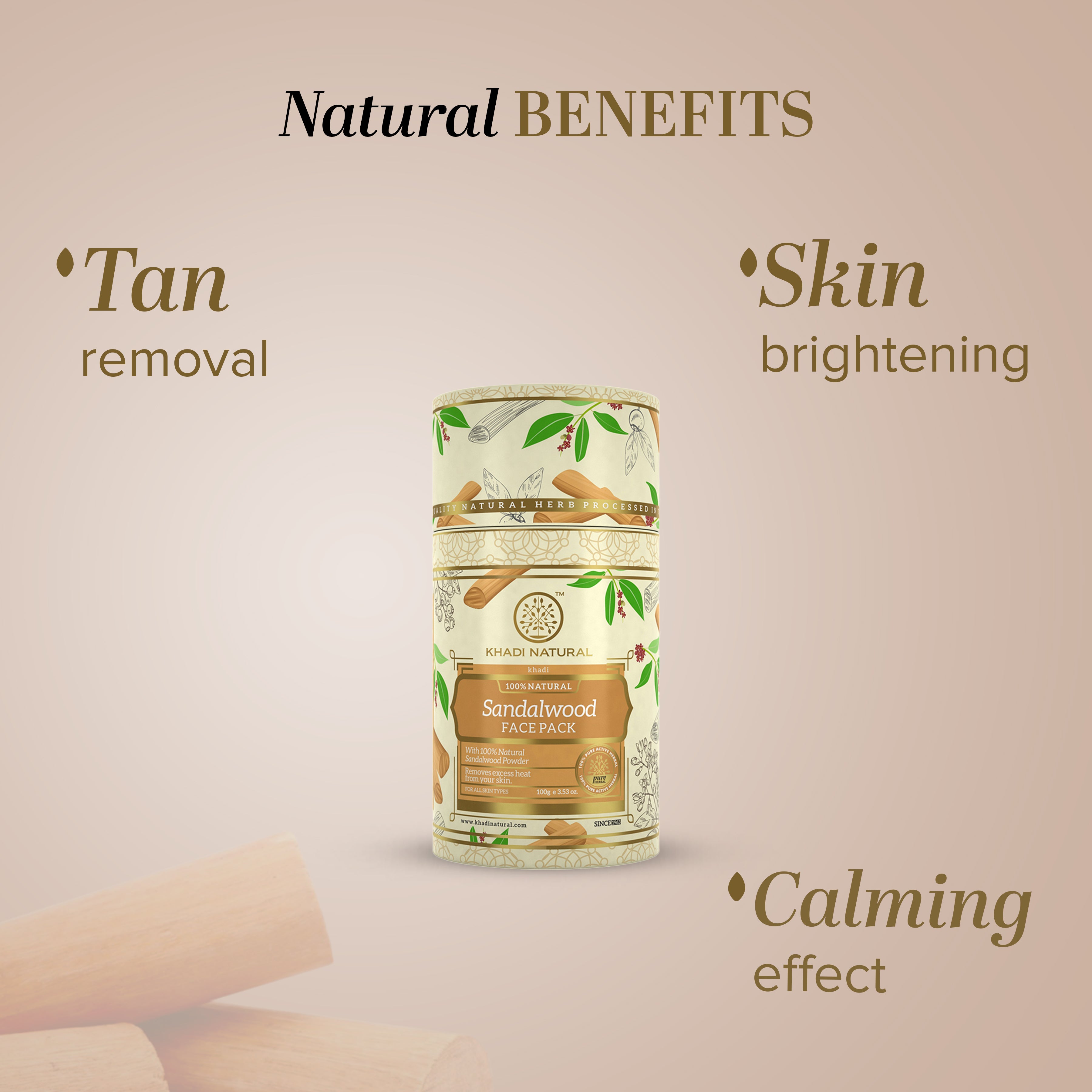 Khadi Natural Sandalwood Face Pack - 100gm