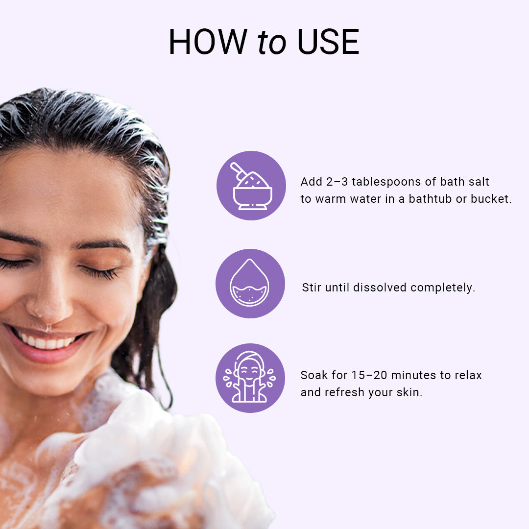 Khadi Natural Lavender & Basil Bath Salt - 200gm