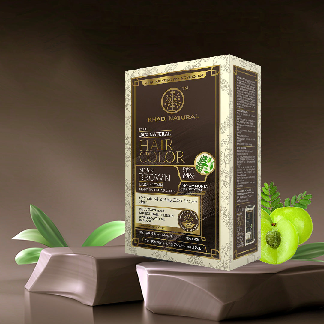Khadi Natural Mighty Brown Hair Color - 150gm