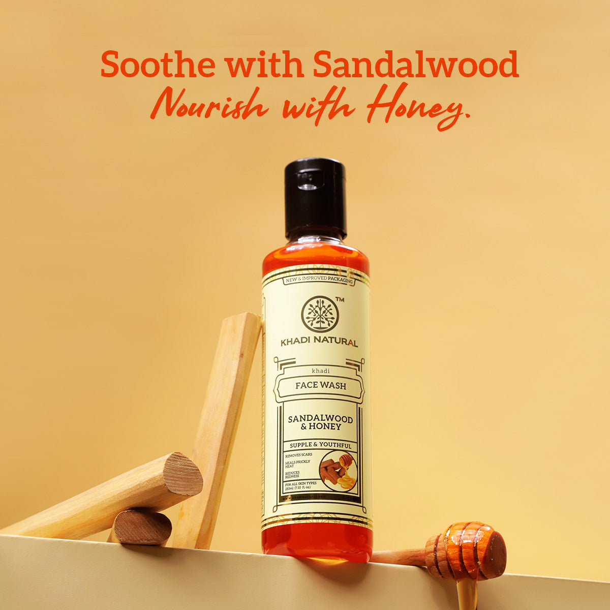 Khadi Natural Sandalwood & Honey Face Wash - 210gm