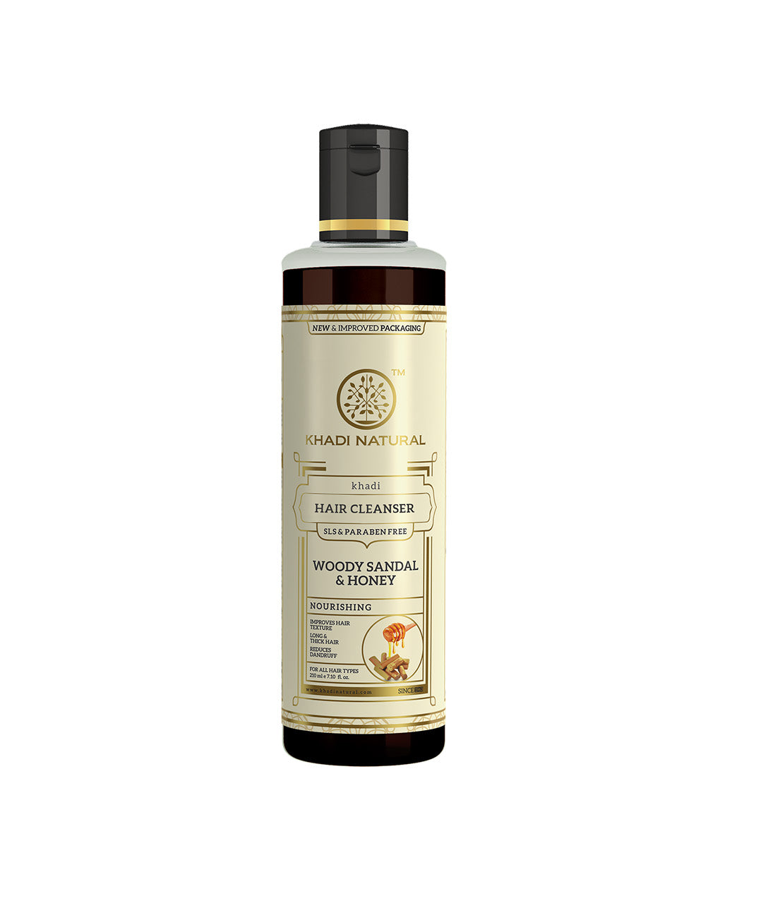 Khadi Natural Woody Sandal & Honey Hair Cleanser SLS & Paraben Free - 210ml Sale