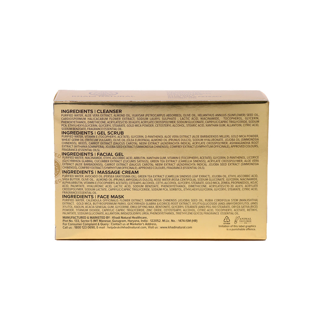 Khadi Natural 24K Gold Radiance Facial Kit - 50gm