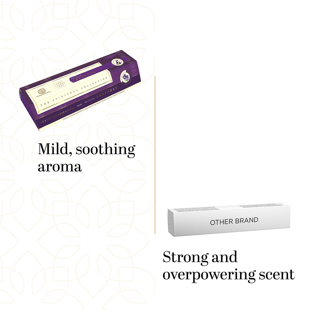 Khadi Natural Incense Sticks Rose & Lavender Combo (Pack of 6)