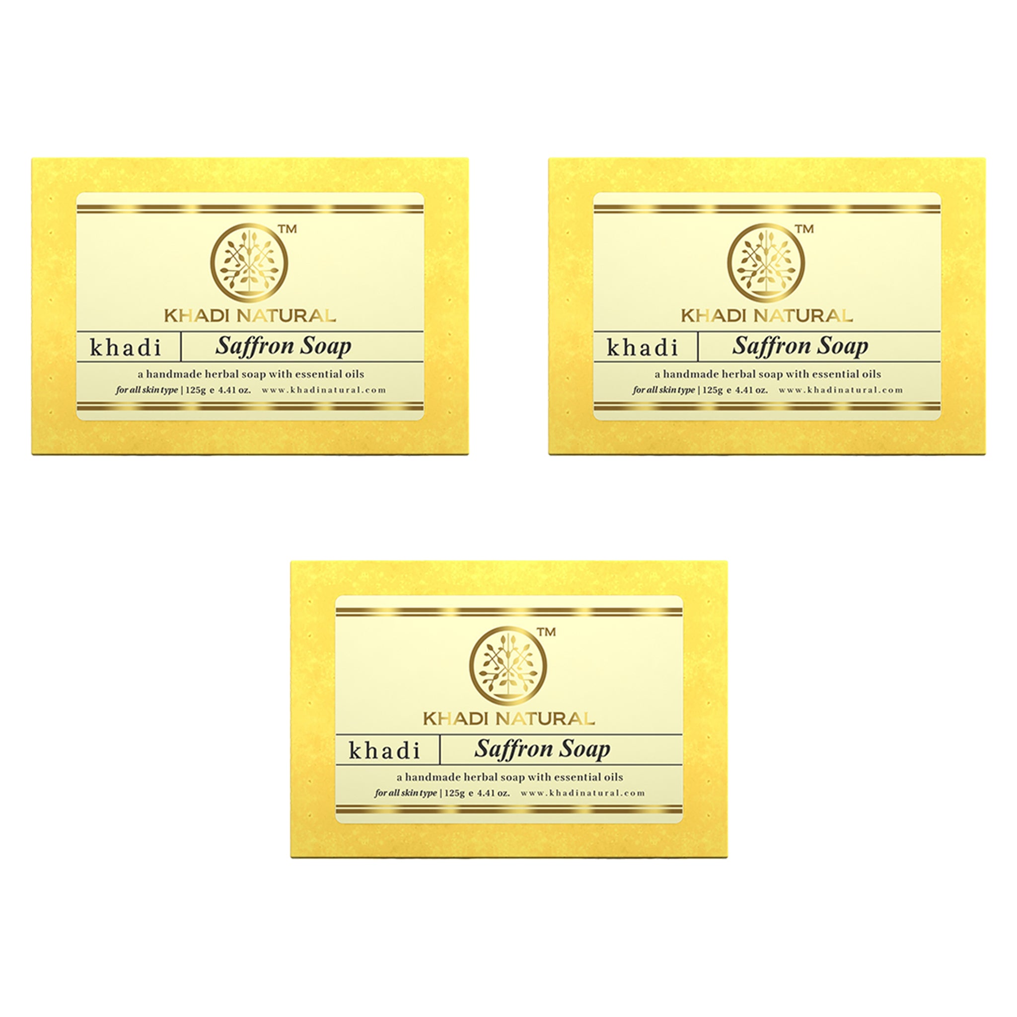Khadi Natural Saffron Combo Pack Of 3 – 125gm Each
