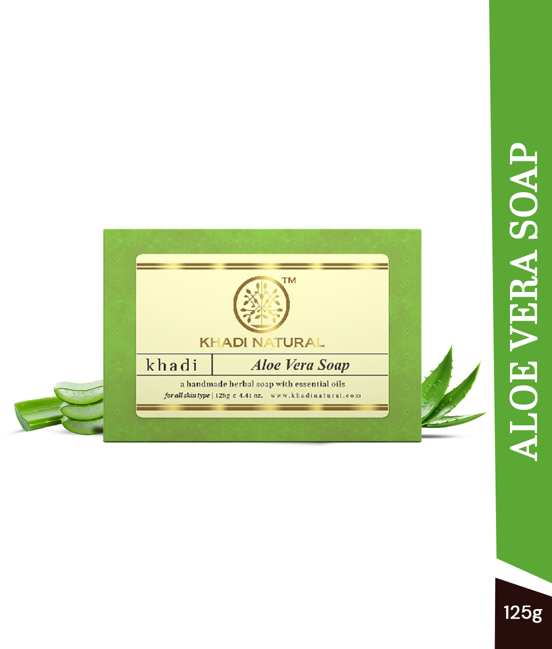 Khadi Natural Herbal Aloevera Soap - 125gm