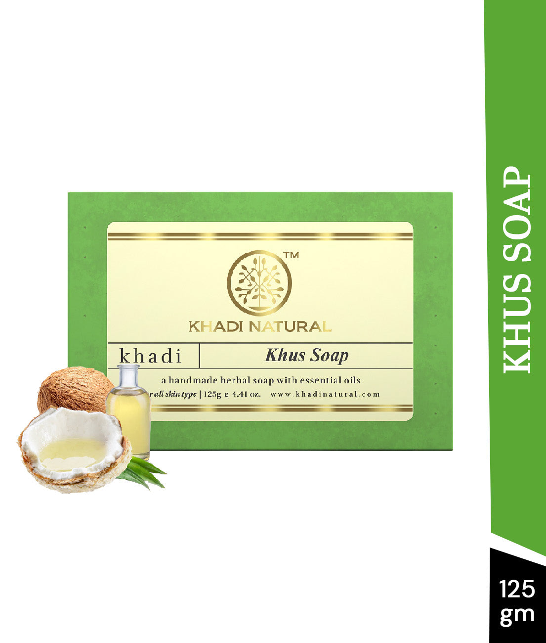 Khadi Natural Herbal Khus Soap - 125gm