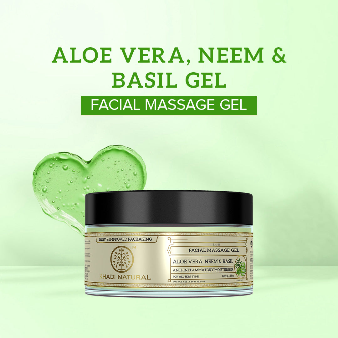 Khadi Natural Alovera Neem & Basil Face Massage Gel - 100gm