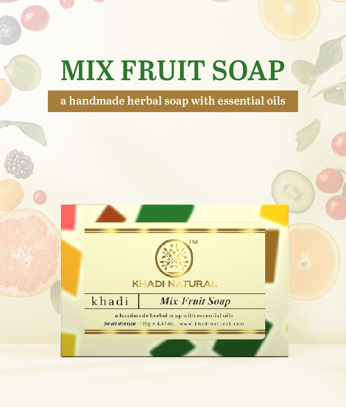 Khadi Natural Mix Fruit Soap 125gm