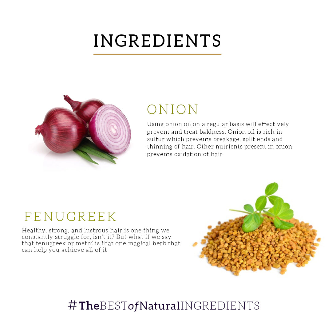 Khadi Natural Incredible Benefits of Onion & Fenugreek