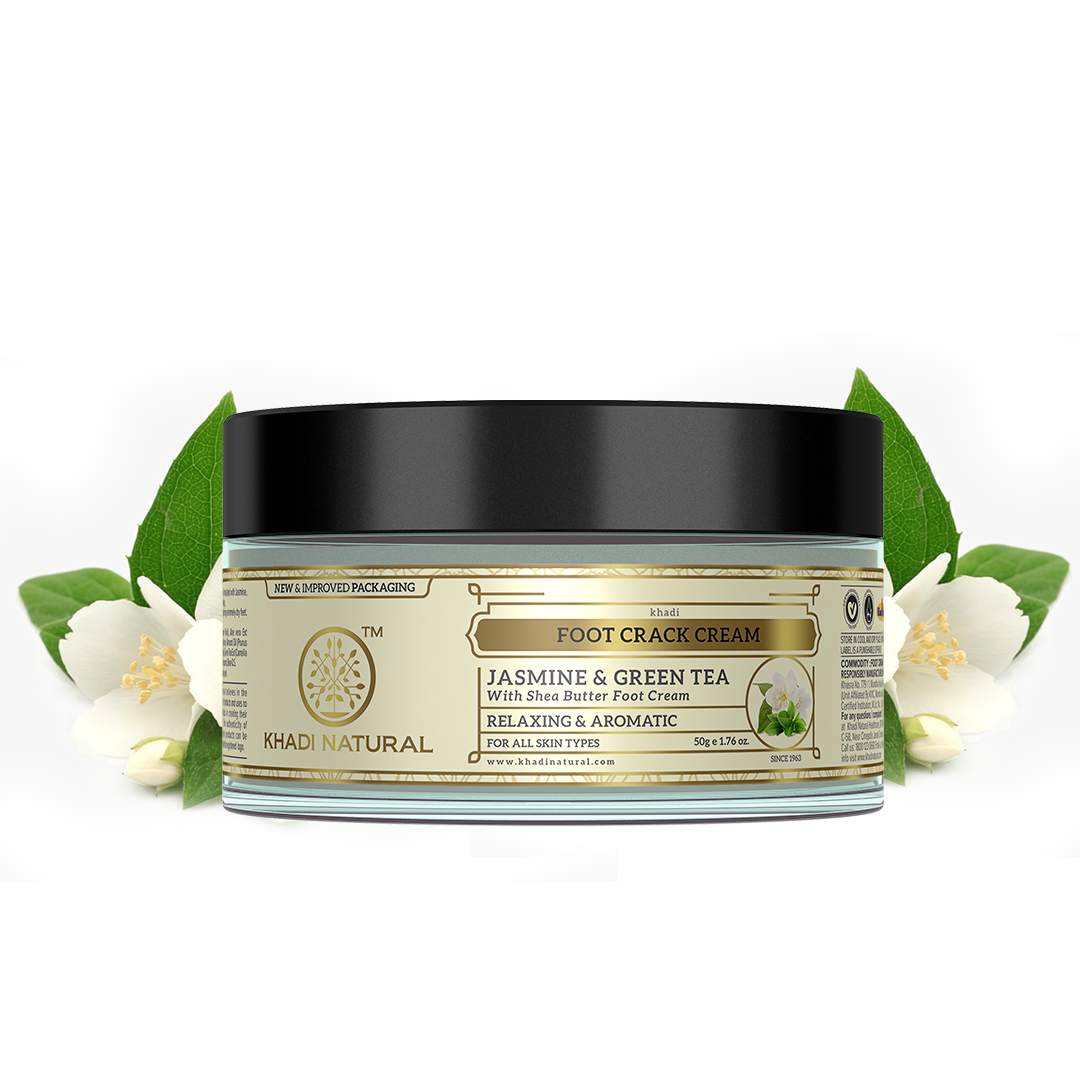 Khadi Natural Jasmine & Green Tea Foot Crack Cream - With Sheabutter 50 g