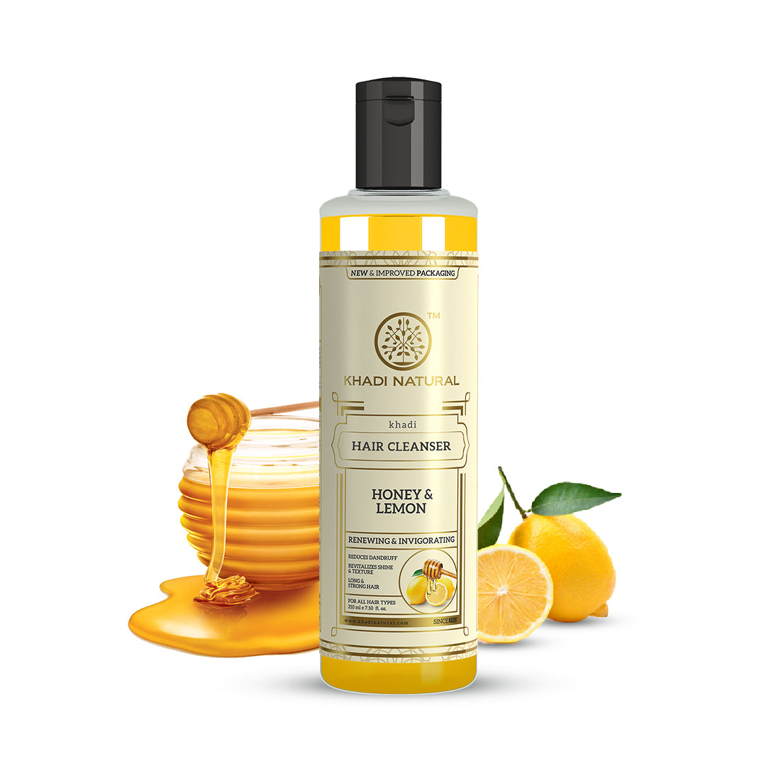 Khadi Natural Herbal Hair Cleanser With Honey & Lemon 210 ml
