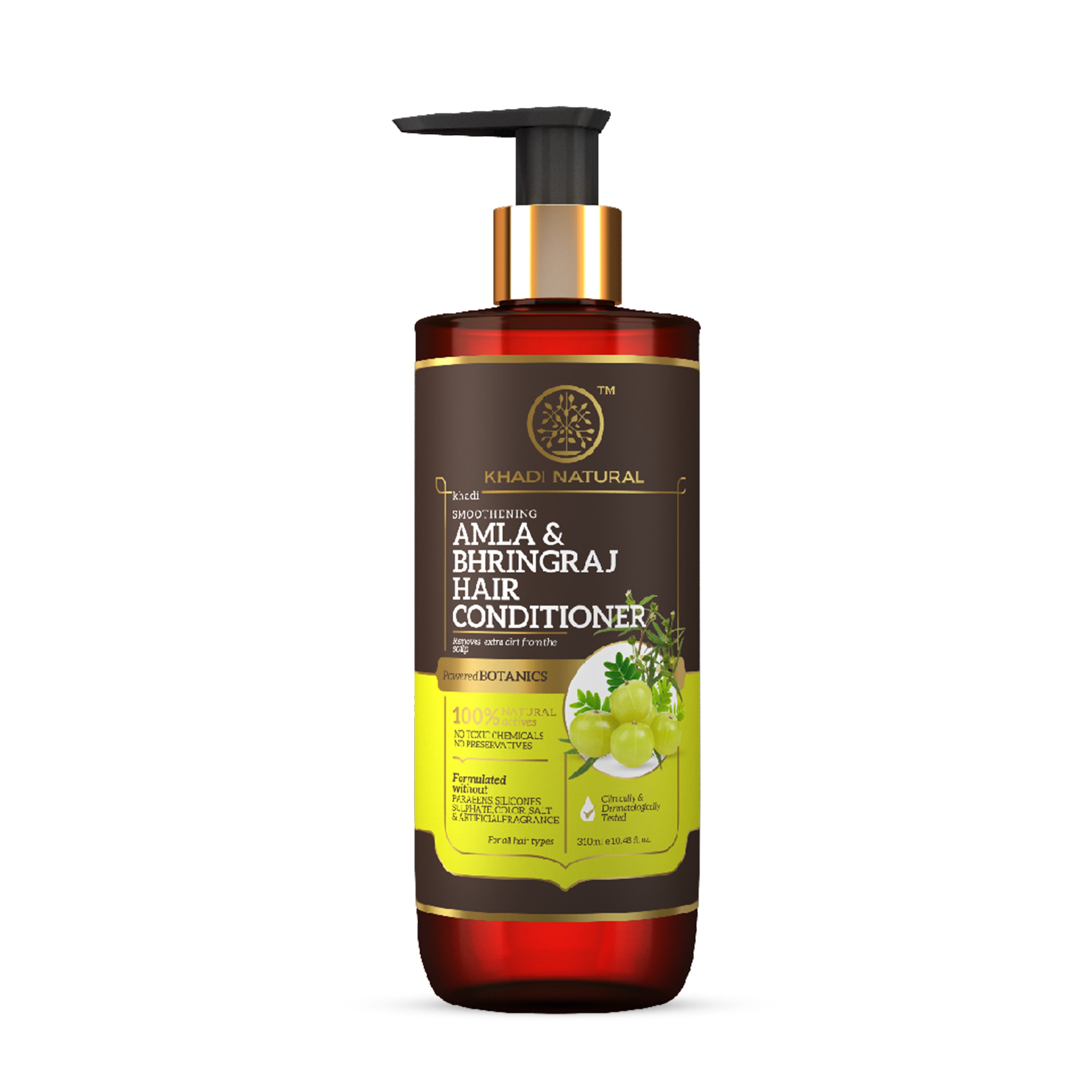 Khadi Natural Amla & Bhringraj Hair Conditioner - Paraben, Silicones, Sulphate, Color, Salt & Artificial Fragrance Free-310 ml