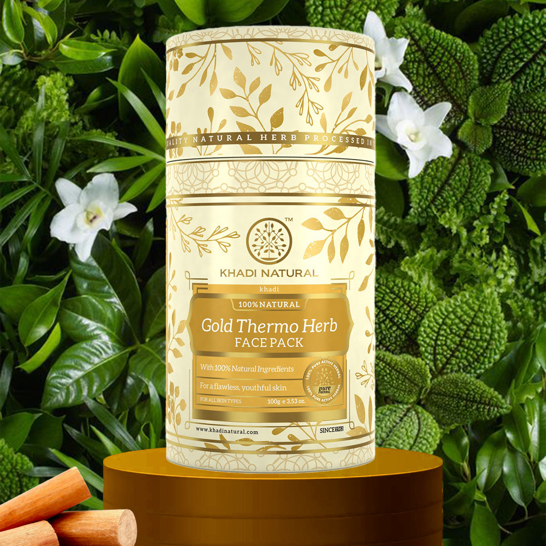 Khadi Natural Gold Thermo Herb (Skin Tightning Face Pack)-100 g