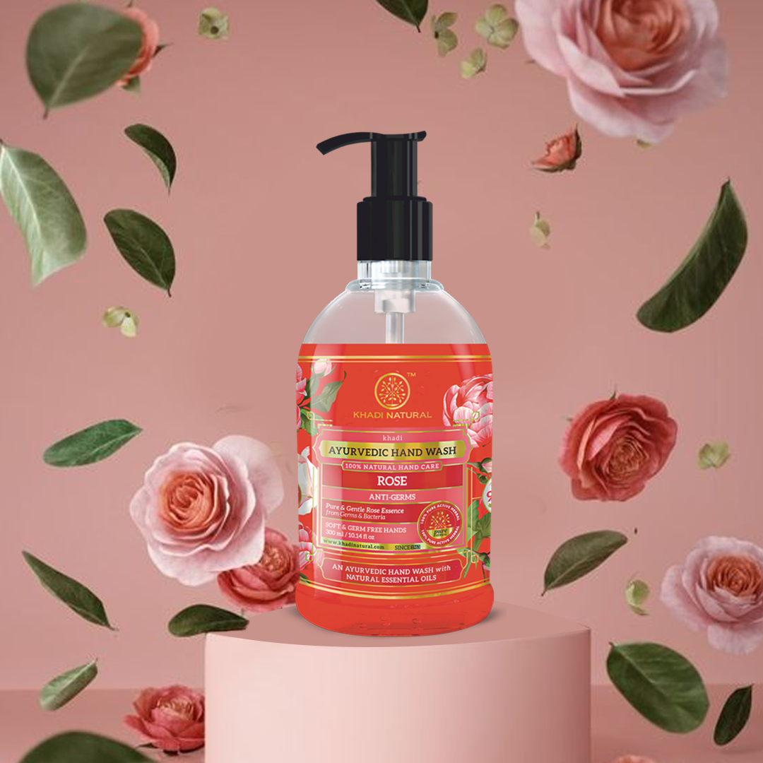 Khadi Natural Anti Germ Rose Handwash-300 ml