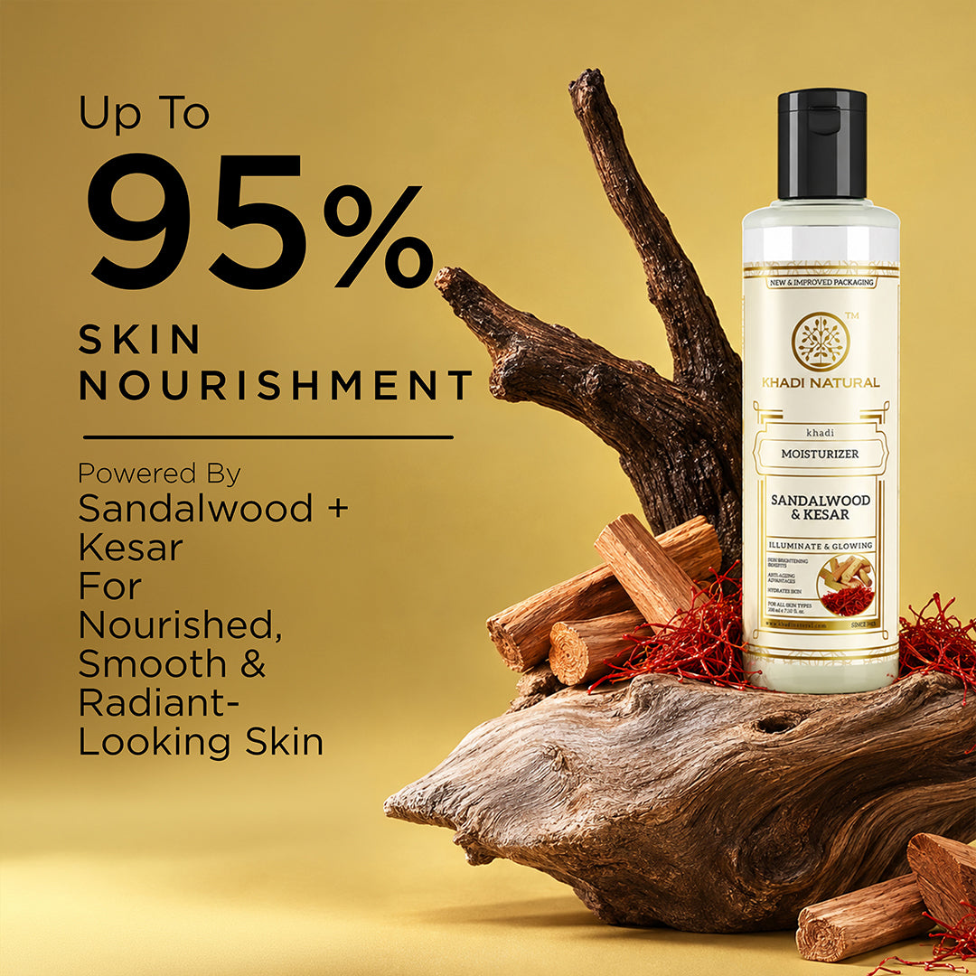 Khadi Natural Sandalwood & Kesar Moisturizer - 210ml